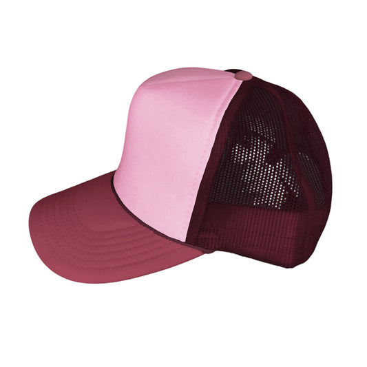 Tri Color Pink Trucker Hat