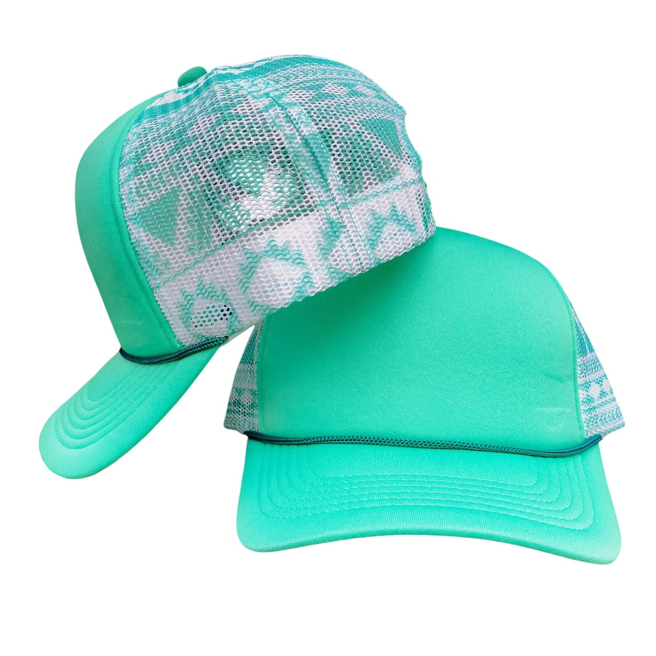 Teal Aztec Truckers Hat