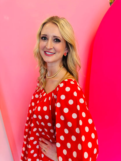 Red And White Polka Dot Dress