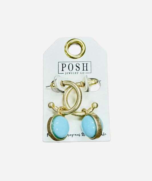 Turquoise & Gold Earrings