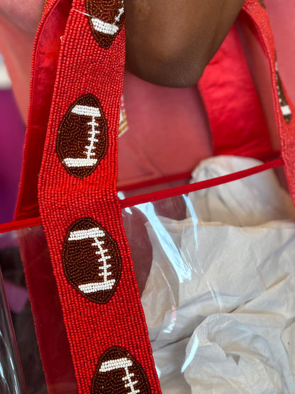 Beaded Football Bag