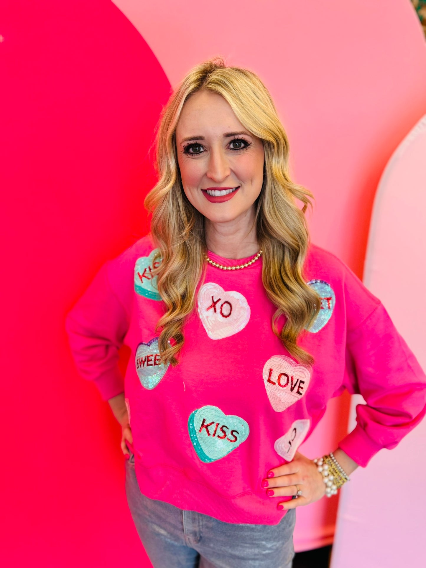 Millie Candy Hearts Sweatshirt