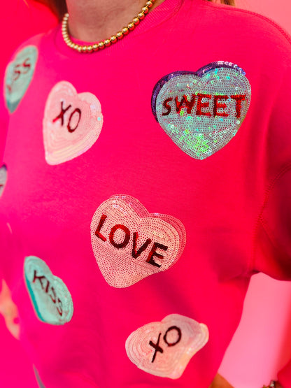 Millie Candy Hearts Sweatshirt