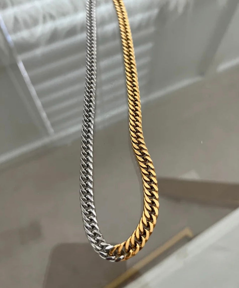 Shiny Two Tone Necklace