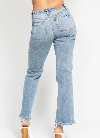 Judy Blue MR Yoke Cell Phone Pocket Dad Jeans