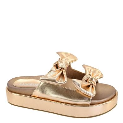 Lil Bit Knotty Rose Gold Metallic Sandal