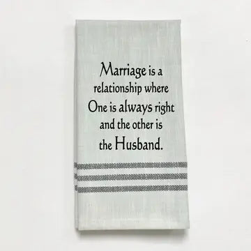 Marriage Is A Relationship Tea Towel