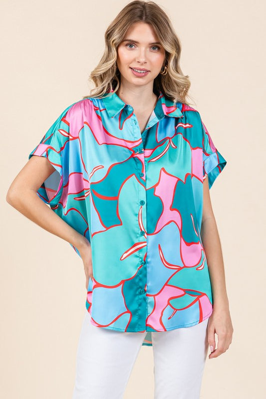Oasis Button Up Top