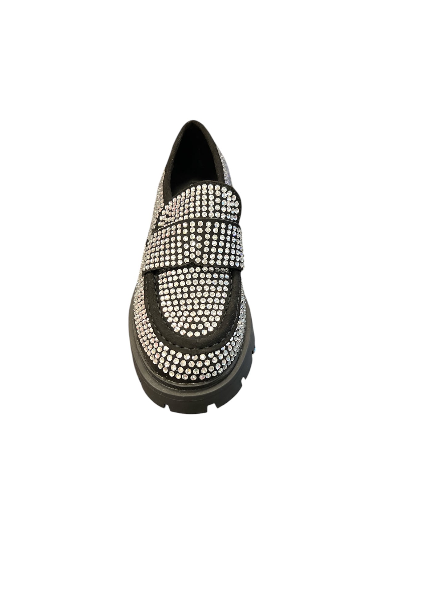 Black Rhinestone Loafers