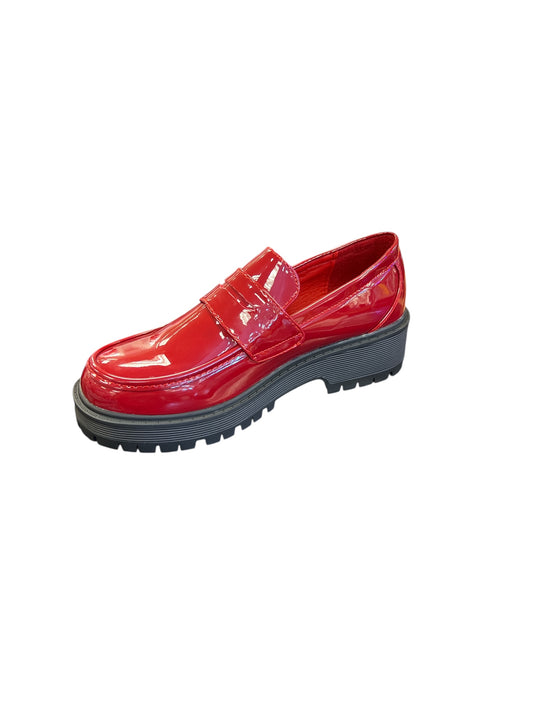 Red Shiny Loafers