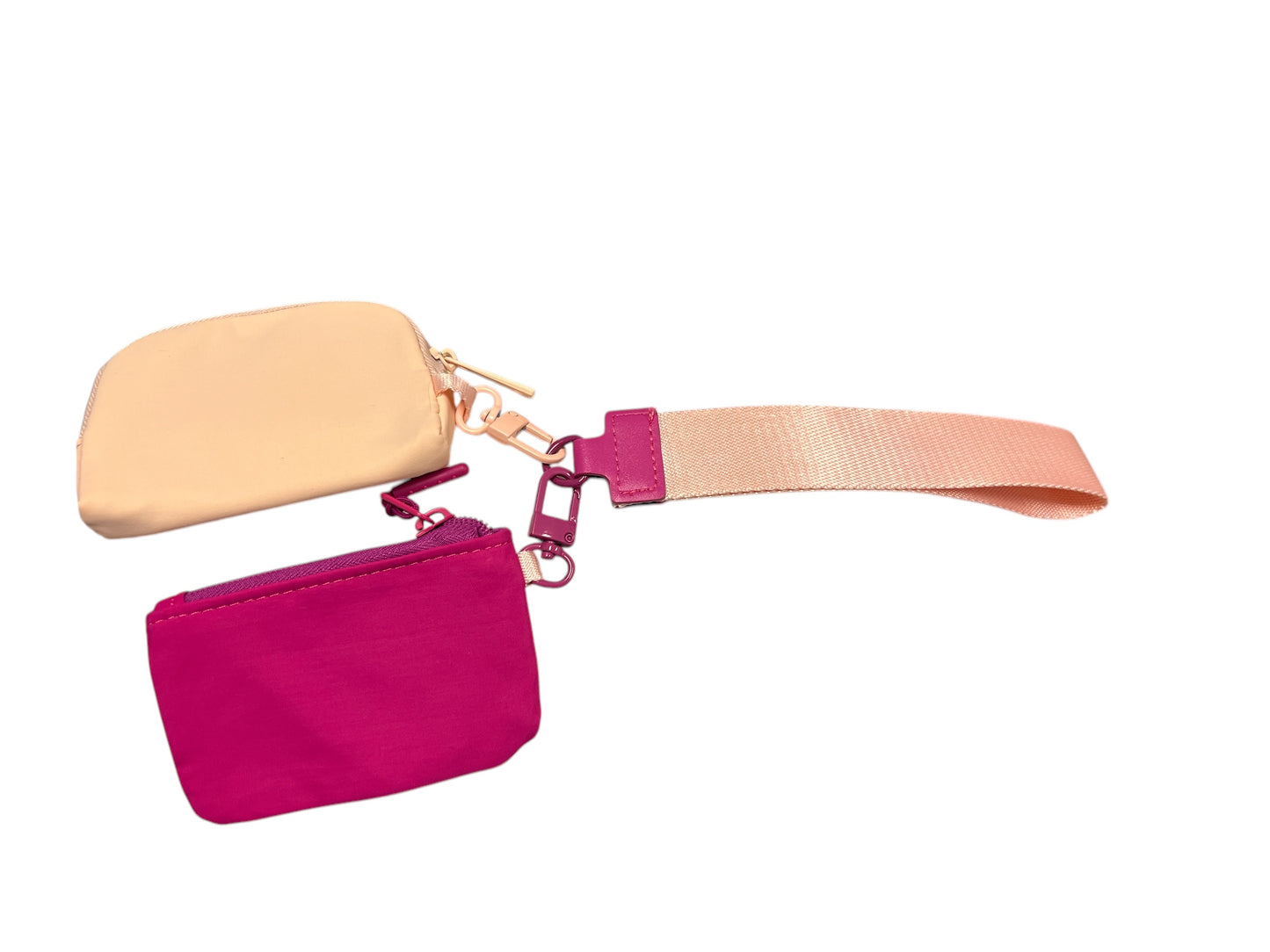 Double Wristlet - Magenta/Peach