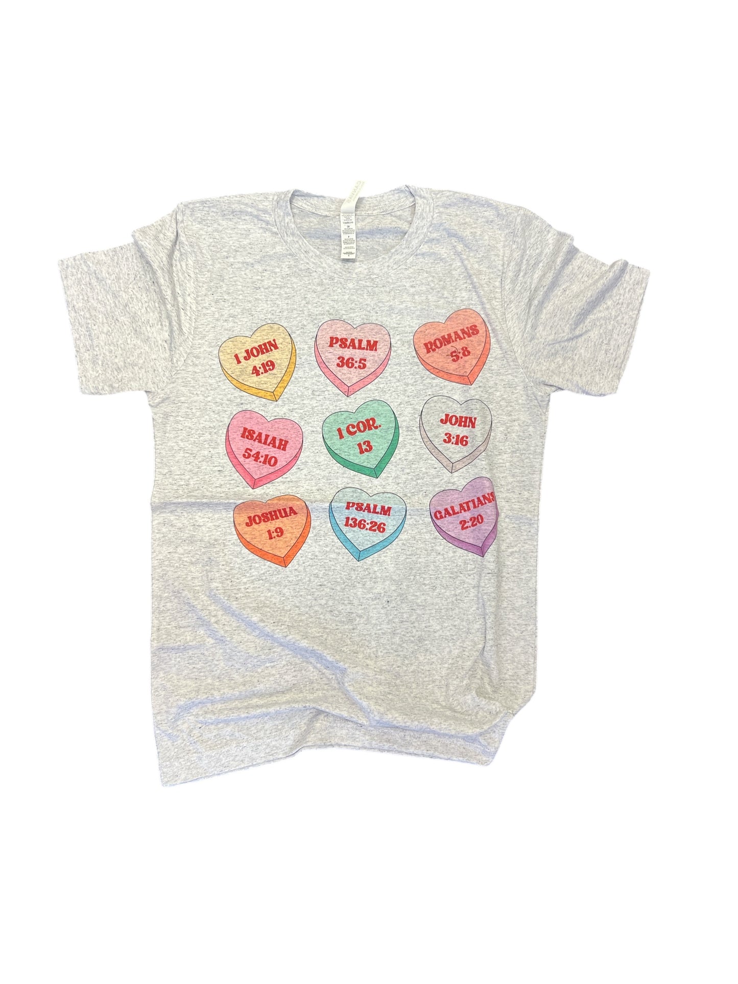 Bible Verses Candy Hearts Tee