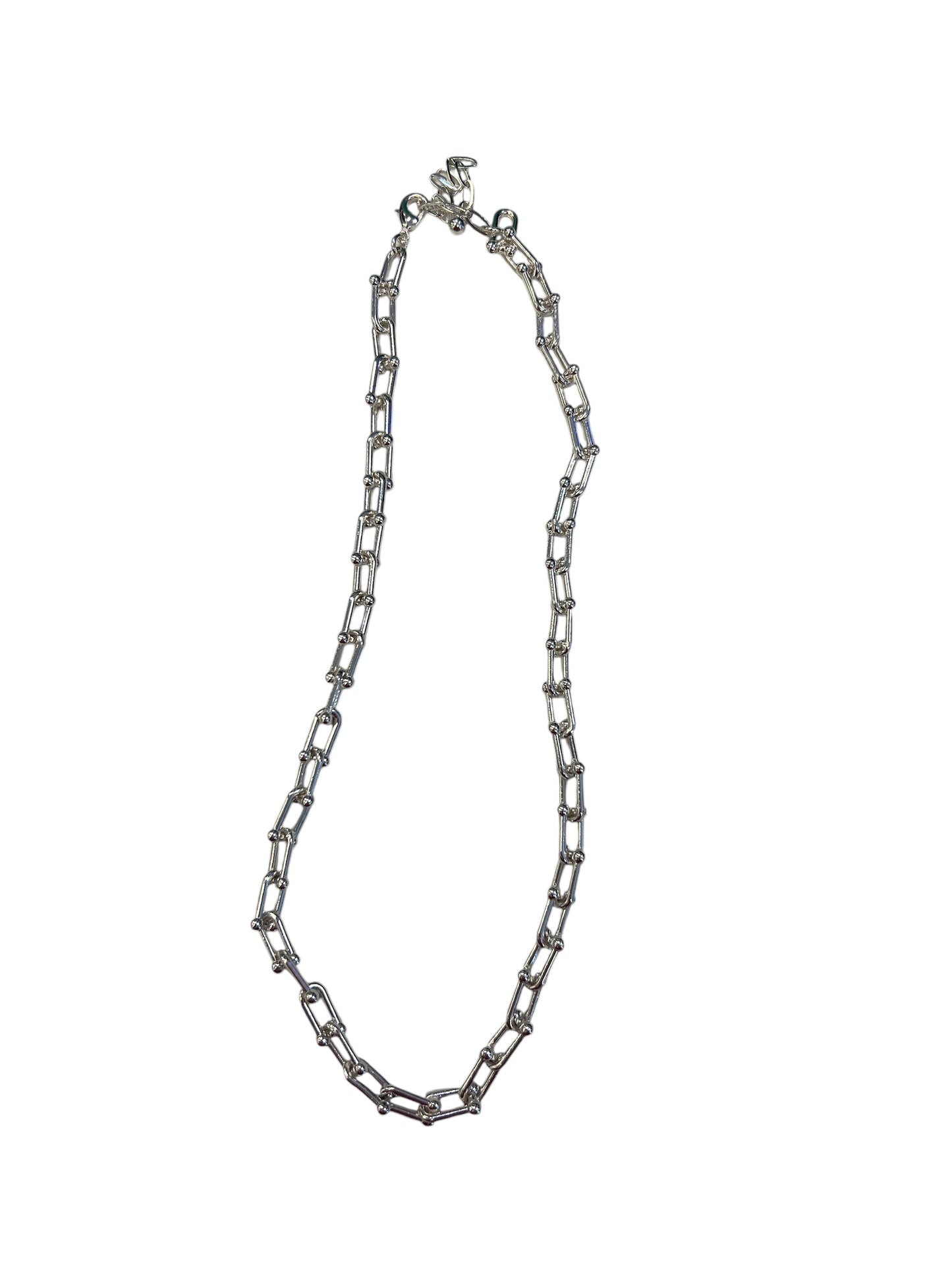 Silver Chain Link Necklace (Water Resistant)