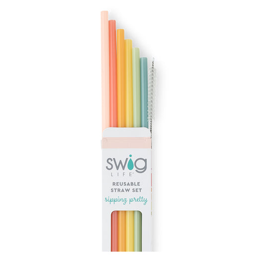 Swig Good Vibrations Rainbow Reusable Straw