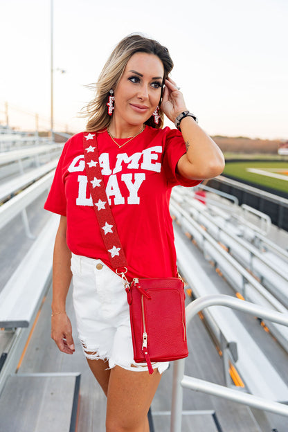 Red Beaded Stars Strap