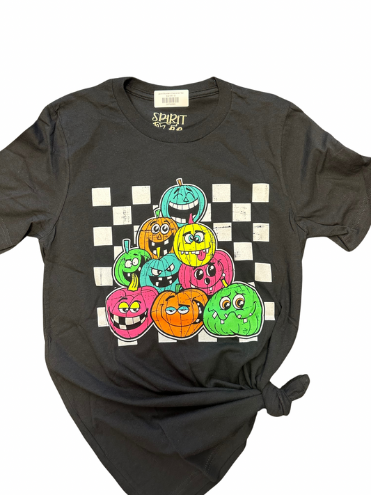 Jack-O-Lantern Checkered Tee