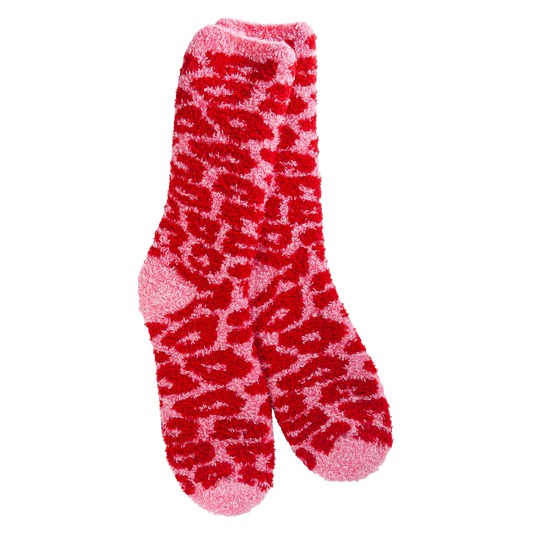 World's Softest Socks - Pink Leopard