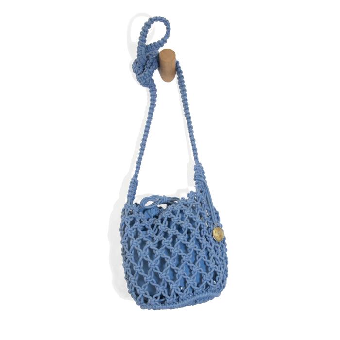 Blue Faye Macrame Handbag