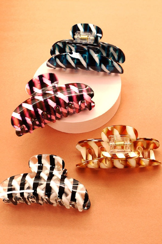 Candy Stripe Jumbo Hair Clip