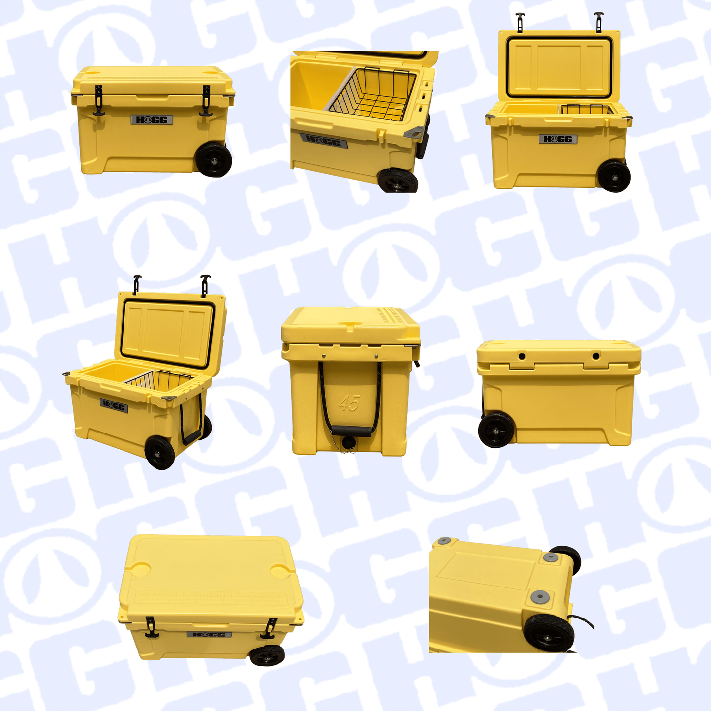 45QT Lemondrop Wheeled Cooler