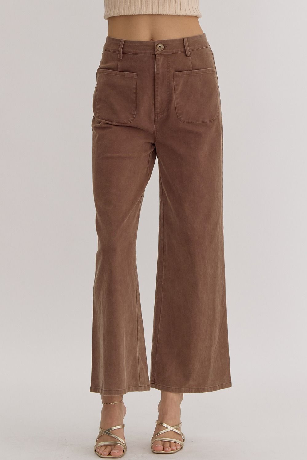 Brown Wide Leg Pants