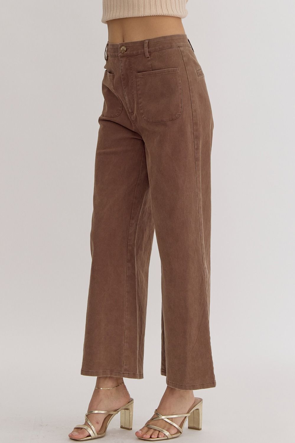 Brown Wide Leg Pants