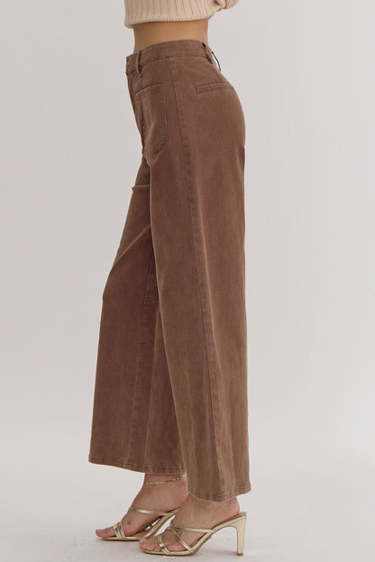 Brown Wide Leg Pants