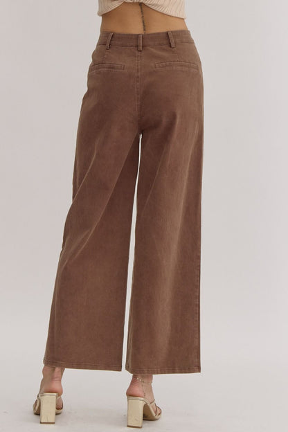 Brown Wide Leg Pants