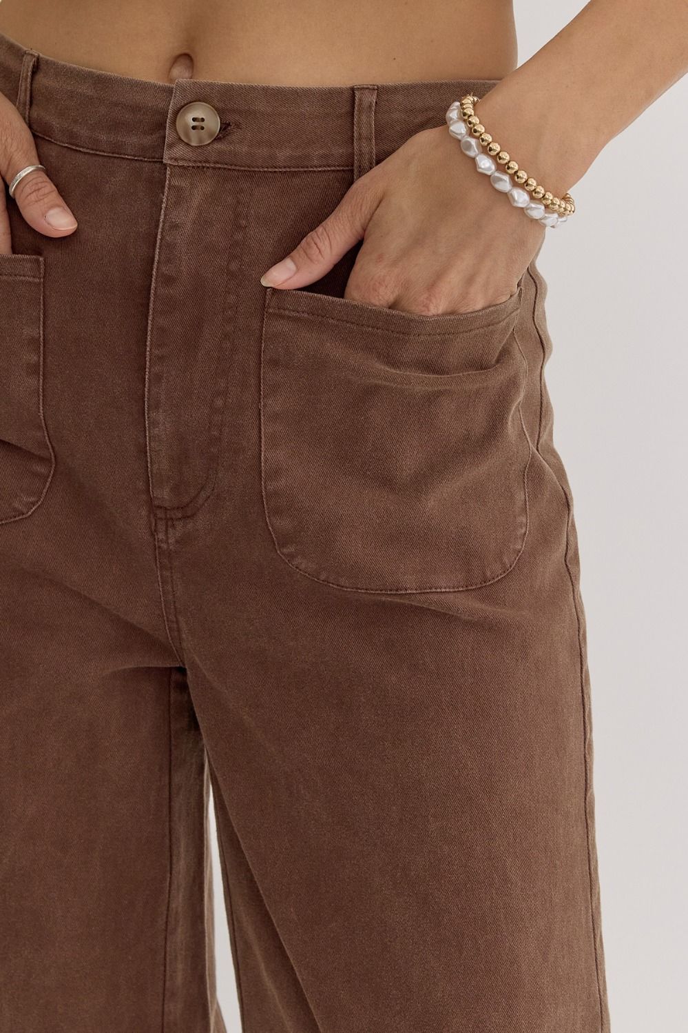 Brown Wide Leg Pants