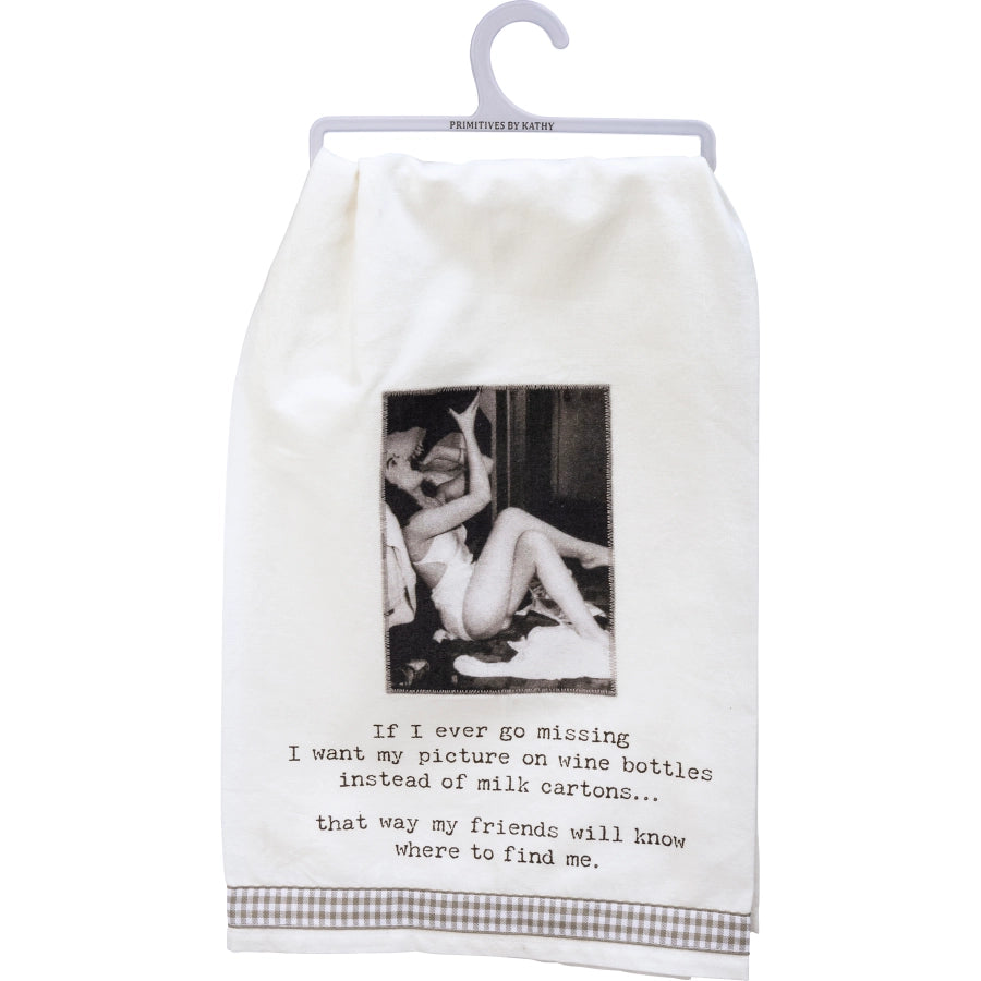 Friends Will Know Where To Find Me Tea Towel