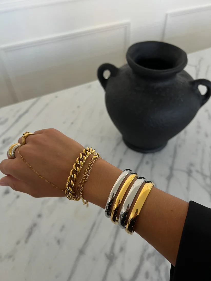 Gold Gemma Bangle