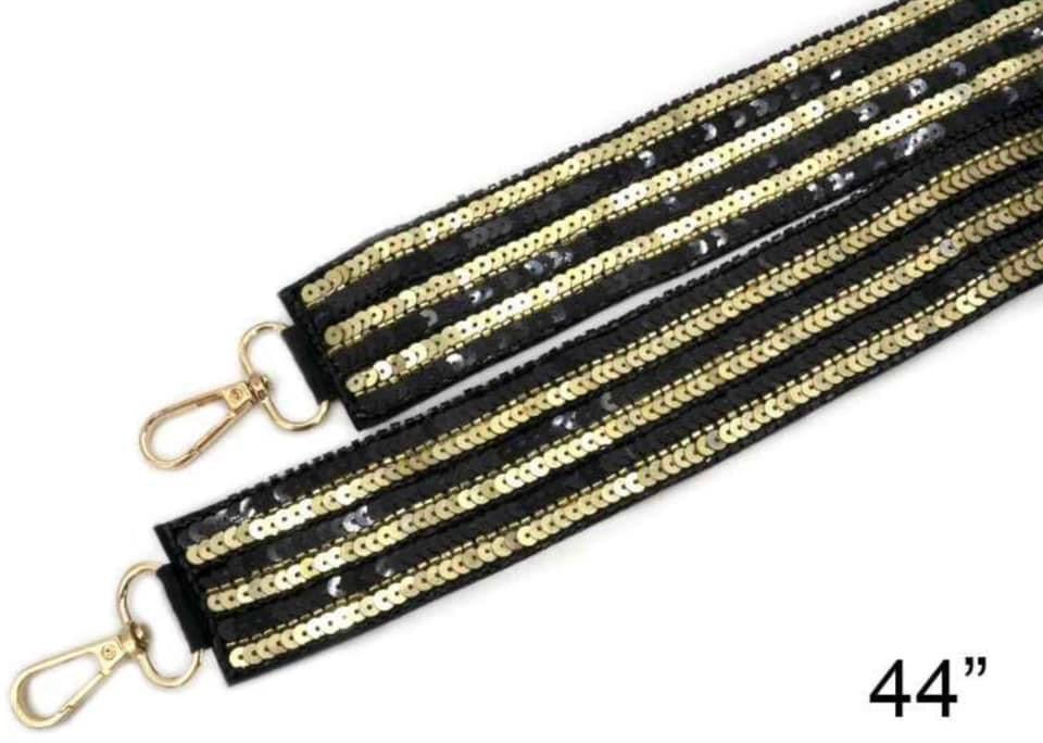 Game Day Bag Strap - Black/Gold