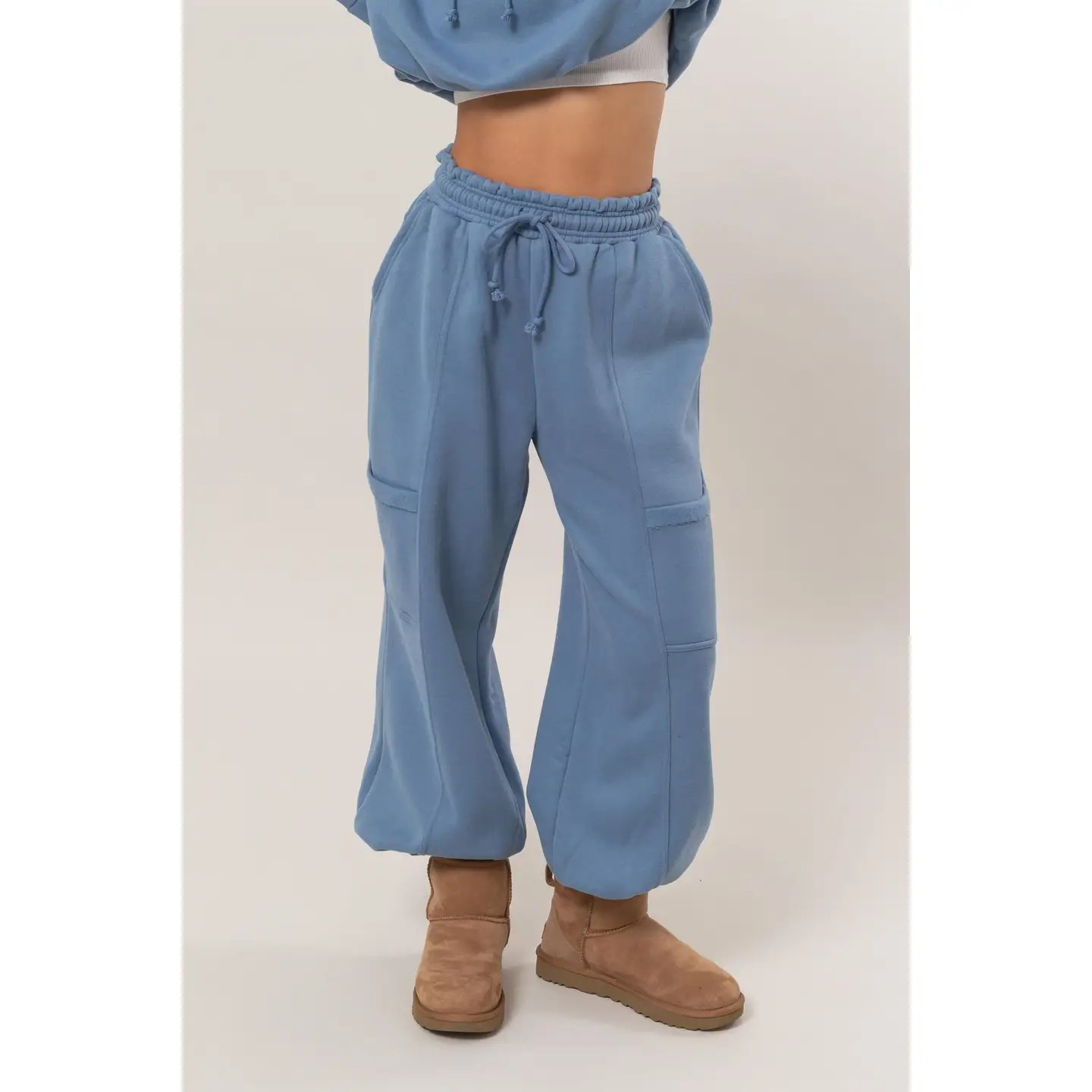 Blue Oversized Jogger Pants