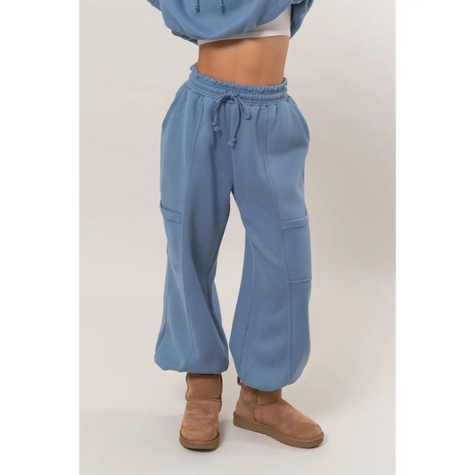 Blue Oversized Jogger Pants