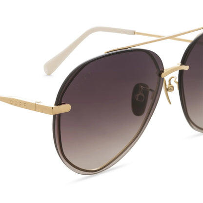 Lenox Aviator Gold Brown Gradient Sunglasses