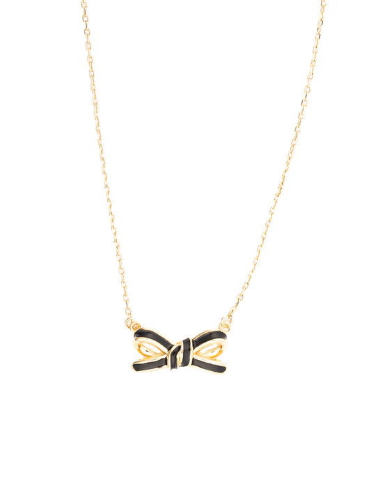 Luxe Black Bow Necklace