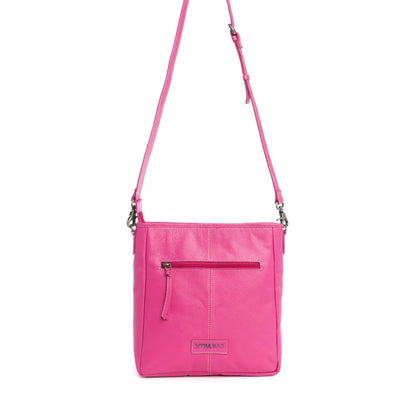 Myra Ninnekah Magenta Leather Bag