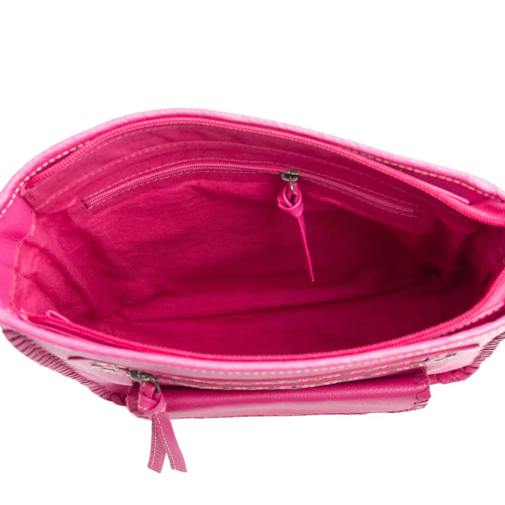 Myra Ninnekah Magenta Leather Bag