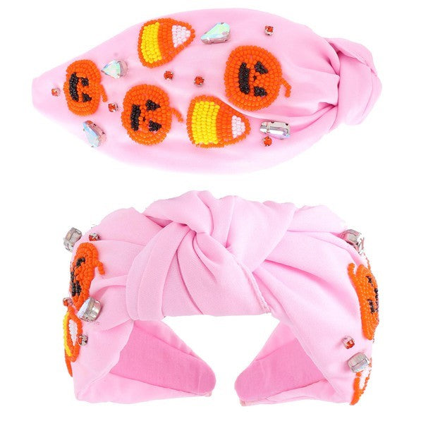 Pumpkin/Candy Corn Headband - Pink