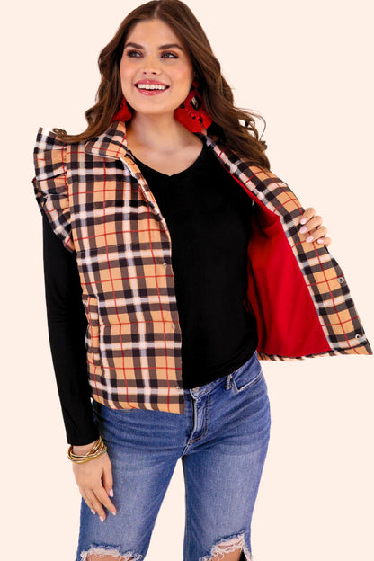 Nora Plaid Puffer Vest