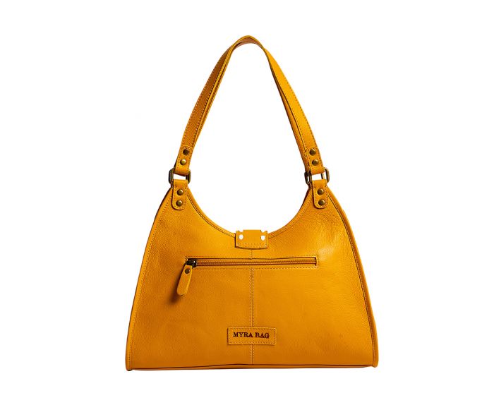 Skyviews Hairon & Leather Bag in Yellow