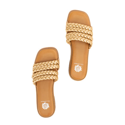 Yellow Box Gold Santai Sandals