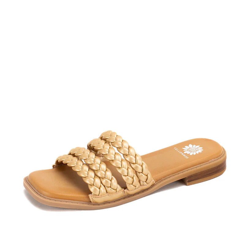 Yellow Box Gold Santai Sandals