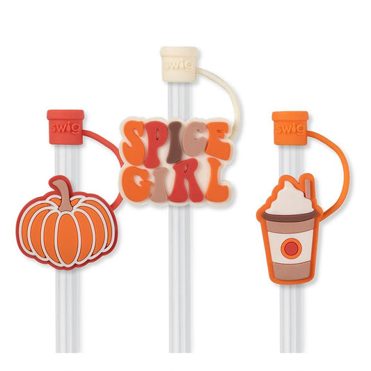 Swig Pumpkin Spice Girl Straw Topper Set