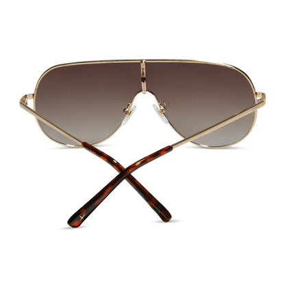 Dime Tarzana Brushed Gold Brown Polarized Sunglasses