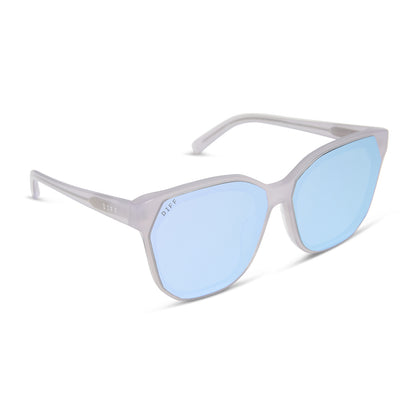 DIFF Gia Thistle + Lavender Mirror Lense Sunglasses