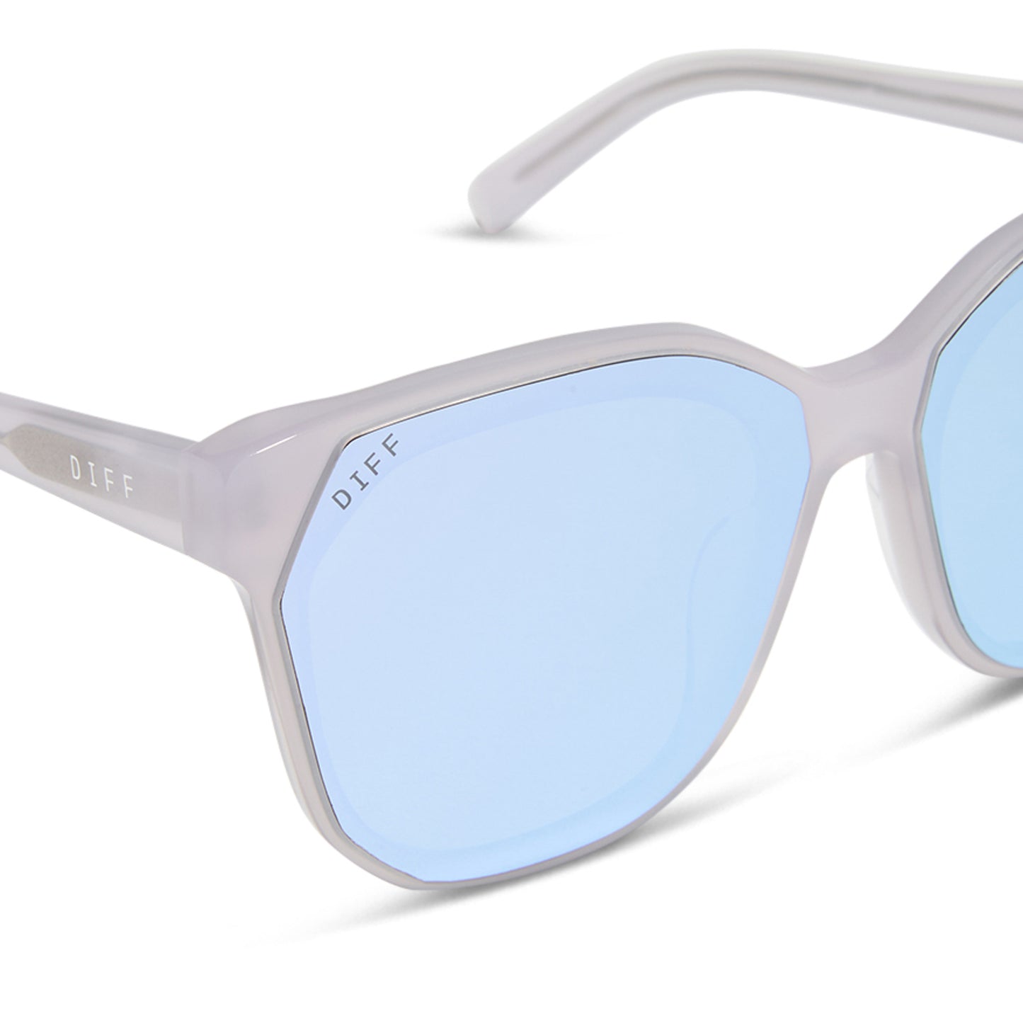 DIFF Gia Thistle + Lavender Mirror Lense Sunglasses