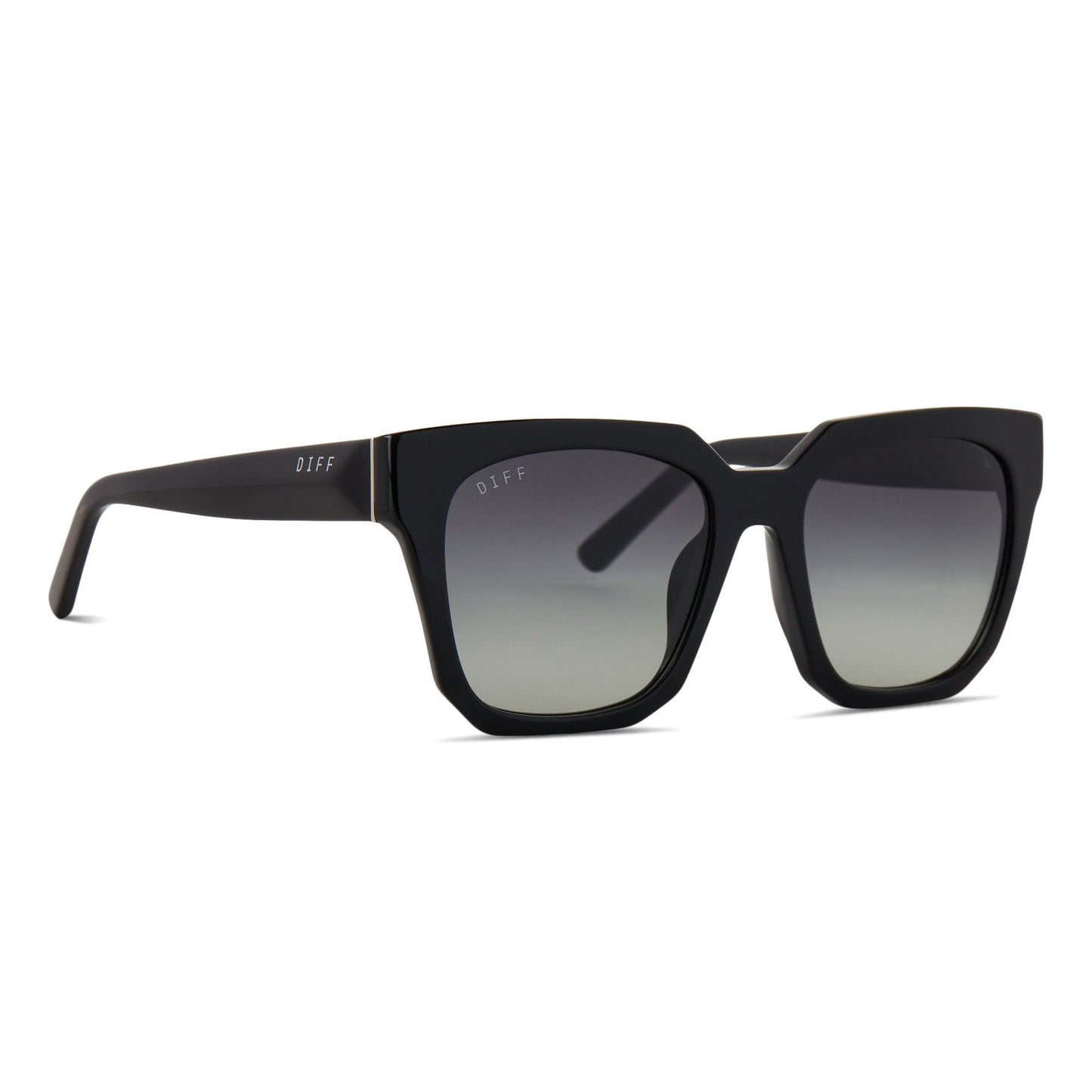 DIFF Ariana Black + Grey Gradient Sunglasses