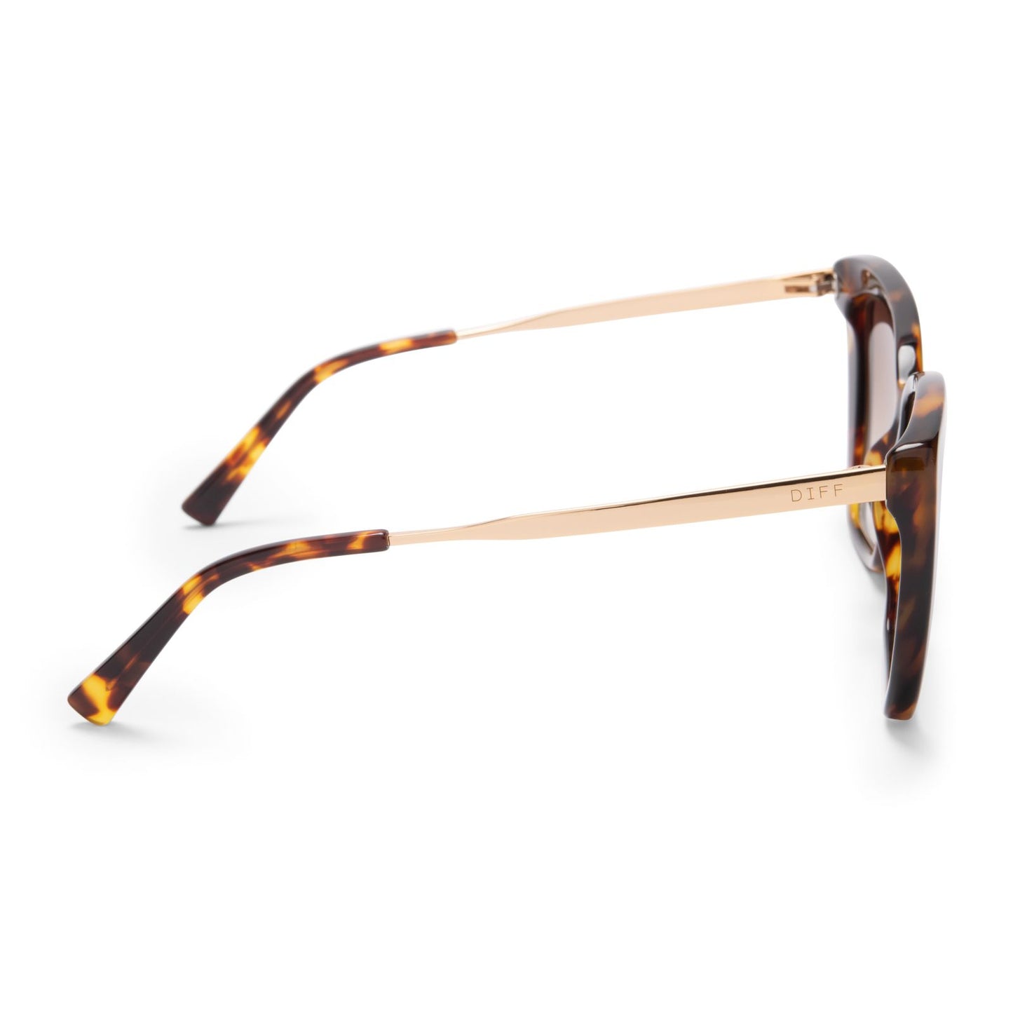 DIFF Becky IV- Amber Tortoise + Brown Gradient Polarized Sunglasses