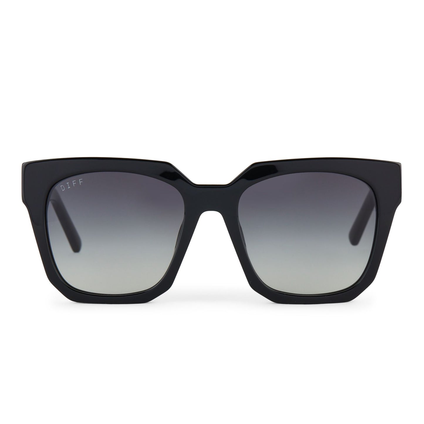 DIFF Ariana Black + Grey Gradient Sunglasses